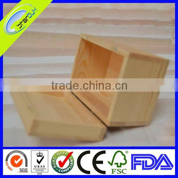 sliding unfinished wood box pine wood box
