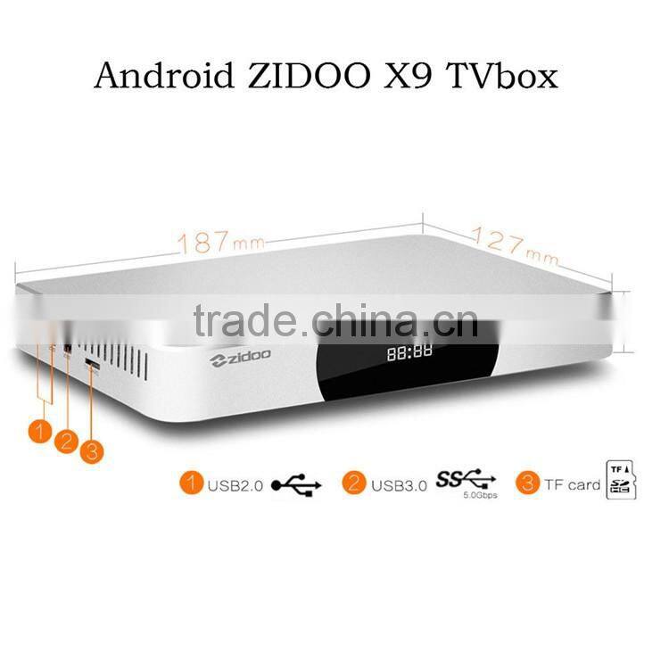 ZIDOO X9 MSTAR Android 4.4 Smart TV Box Quad Core KODI/XBMC TV Box 2G/8G 4K H.265 Zidoo TV Box