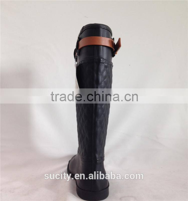 ladies gaga gum boots with leather strap