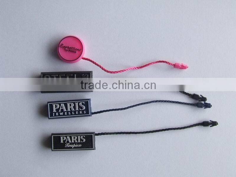 customized brand embossed plastic seal tags