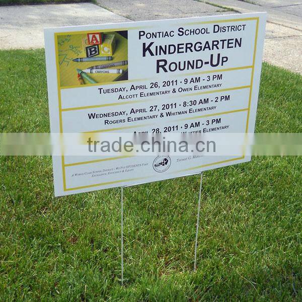 UV resistant corflute printed signs