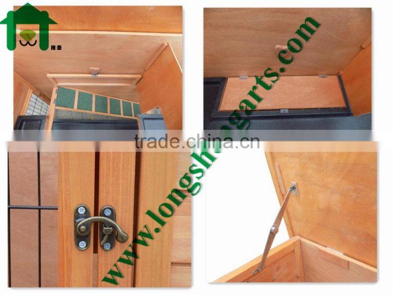 Double tray rabbit wooden house