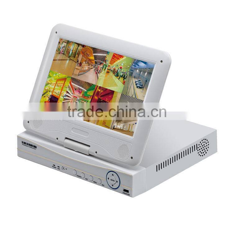 Best-selling hd portable LCD dvr camera AHD/DVR/NVR/HVR cctv dvr system with monitor