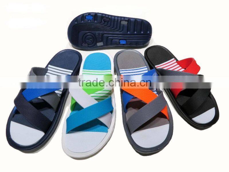 man slippers with PVC upper and EVA sole