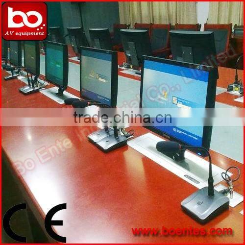 21~24 Inch Computer LCD Monitor Lift for Meeting Table Black Matte color