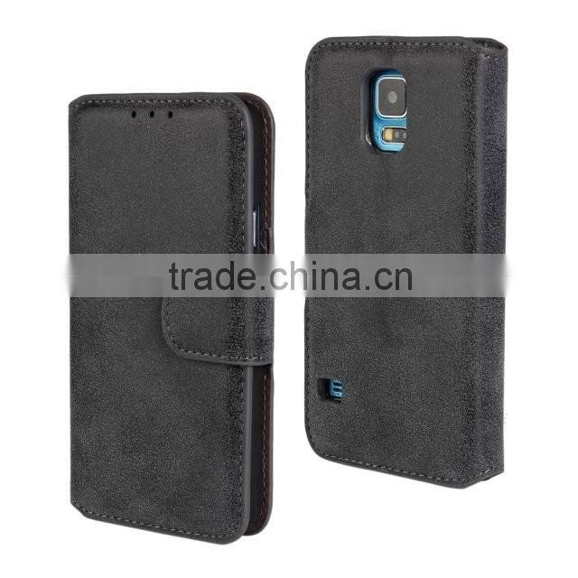 Magnet Leather Flip Case For Samsung Galaxy S5 I9600 , For Samsung S5 Case Leather