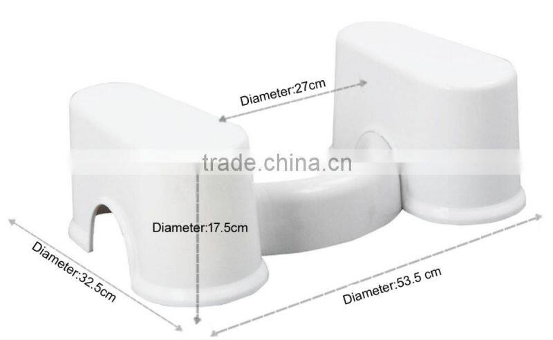 The ergonomic detachable 9 inch space saver toilet stool