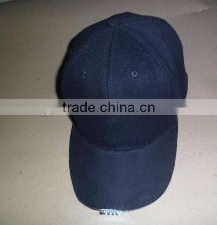 100% fleece high quality baseball caps with 3-5 led lights