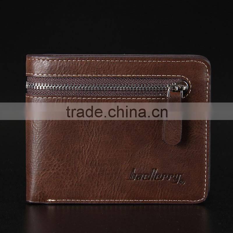 High quality leather business with coin purse card holder baellerry men wallet