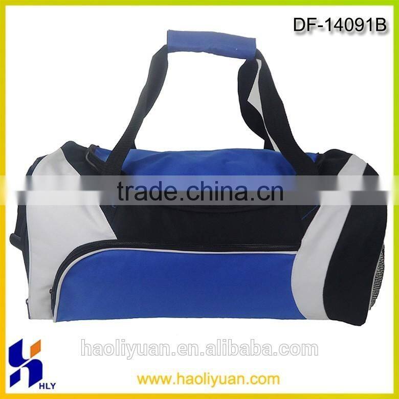 Fashion design polyester duffle bag with shoe compartment