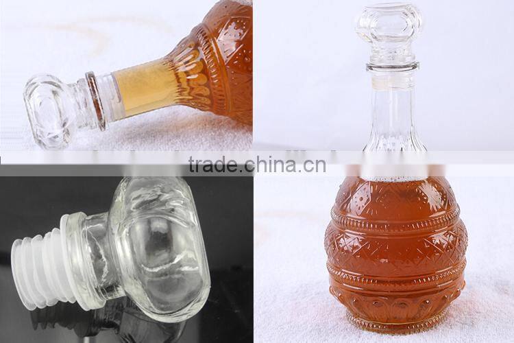 1000ml glass whisky decanter with glass cork