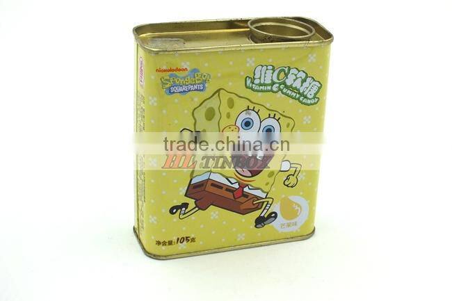 Rectangular Sweet Mint Candy Tin Can