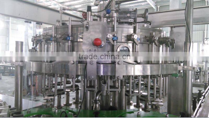 Glass bottle crown cap carbonated drink filling machine