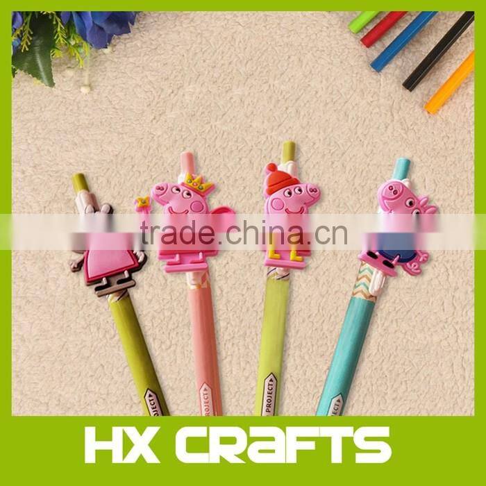 2D/3D Cartoon Characters Soft PVC Rubber pencil tops decoration
