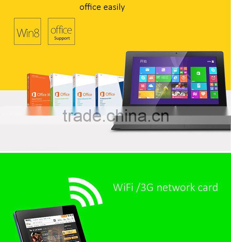 11.6" quad core 2.4GHz CPU windows tablet pc with keyboard