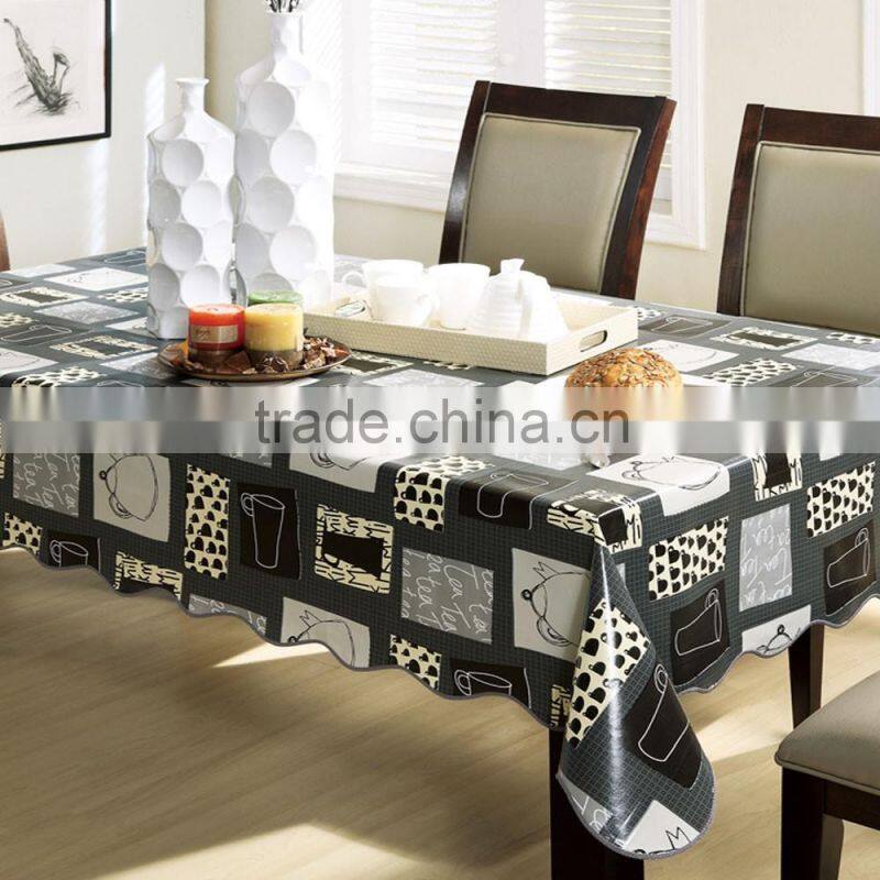 factory direct sale pretty printed table cloth pvc table cloth /plastic table cloth