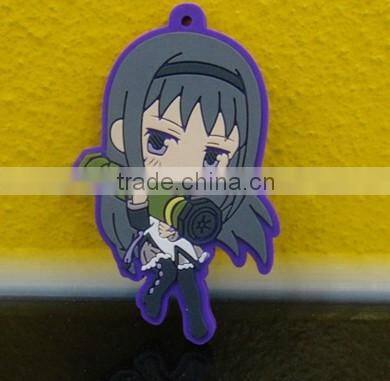 promotional soft PVC keychain/silicone cartoon keychain/rubber keychain