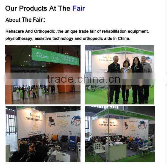 Rehabilitation Therapy Supplies Foldable Aluminum attendant wheelchair