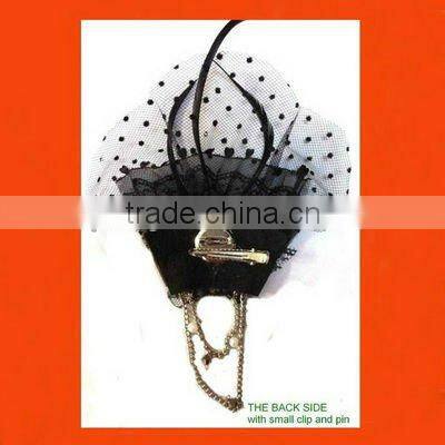 LACE ACRYLIC STONE AND FEATHER PARTY CORSAGE