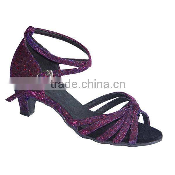 Colorful ballroom dance shoes child high heel shoes for children