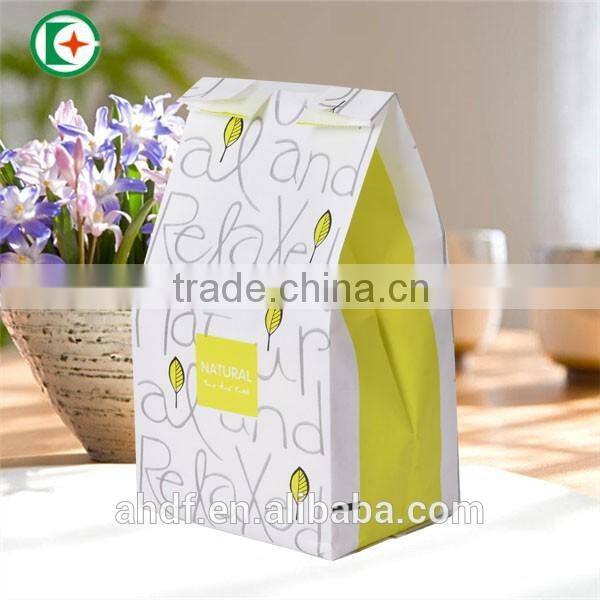 Chinese machine make custom printed bread paper bag with clear window