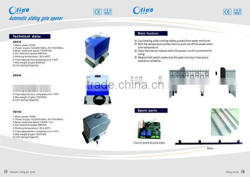 electric sliding door gate opener