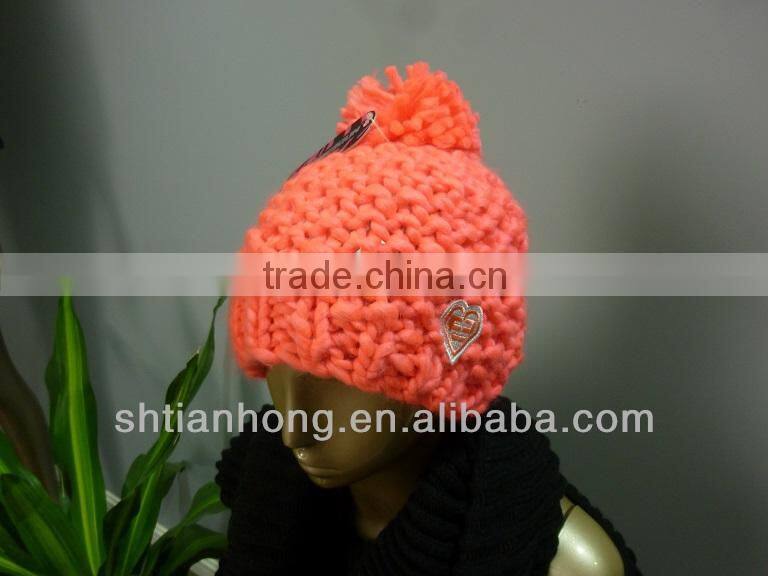 newly knitted winter hand crocheted beanie baby hat