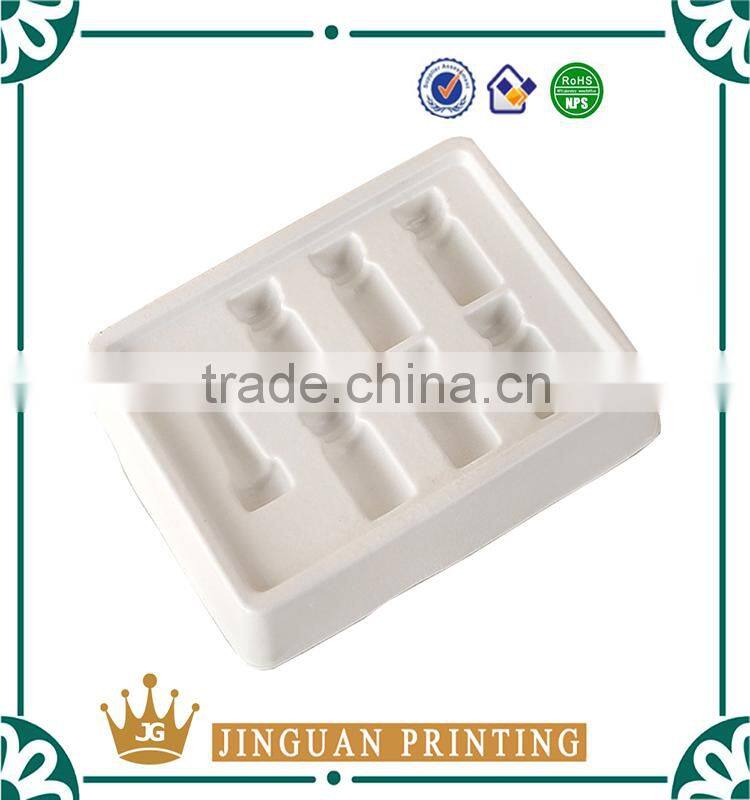 White Flocking PVC Plastic Cosmetic Tray