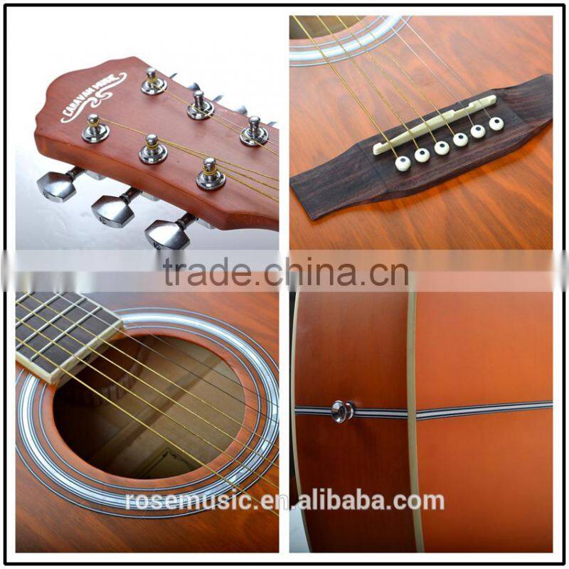 40 inch beginner musical instrument acoustic guitar CARAVAN MUSIC HS4040