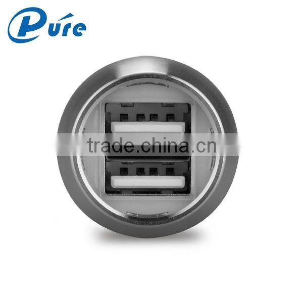 Factory Sale Car Charger Newest Design FCC CE RoHS Certified with Patent Quick Charge Car Charger Dual USB Phone Charger