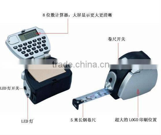 8 digital measuring tape calculator with LED light and memo for promotional gift