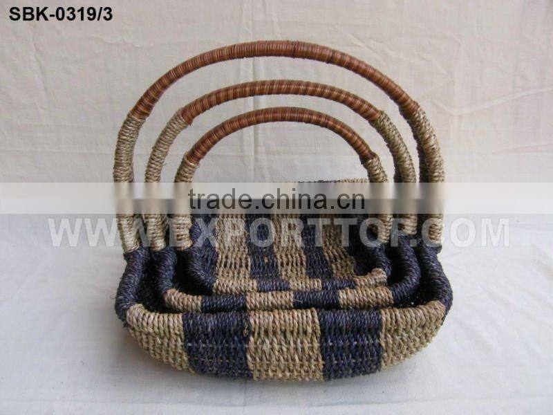 Best selling set of 4 Corn-leaft basket (july@etopvietnam.com)