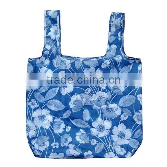 T-shirt shape nylon shopping bag with custom print , easy carry and use, OEM orders are welcome
