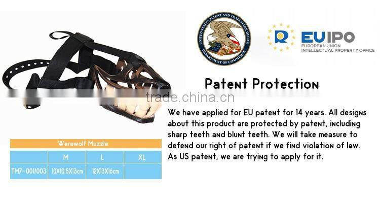 Good quality comfort dog muzzle for outdoor forbidden eating