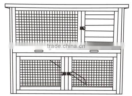 Cheap Wooden Double decker 2 story Rabbit Hutches