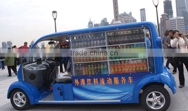 48V4.2KW 2 seats electric mobile street food vending cart beverage vending cart for sale