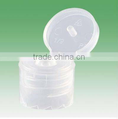 cosmetic bottle packaging with silver flip top cap 24/410