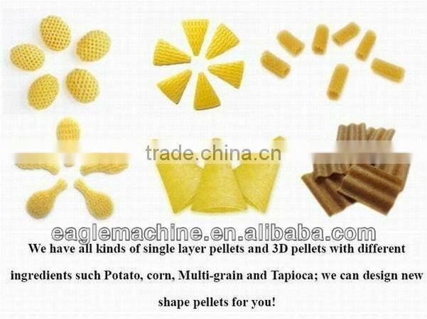 single screw snack pellet macaroni 3d pellet extruder food machine