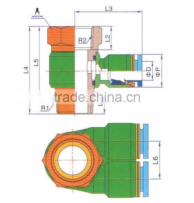 JULY Factory made PU plastic pneumatic flexible tube quick splice connectors