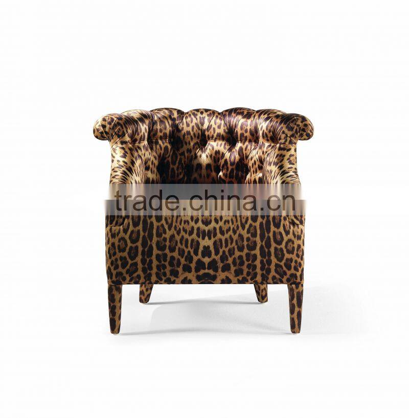 Italy New Design Post Modern Genuine Leather Reclining Living Room Chair/ European Elegant Comfortable Round Leather Sofa Chair