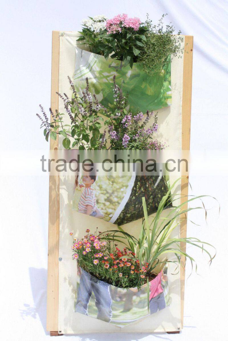 White Vertical Wall Garden Planter,Strong Pvc Pockets for Vegetables and Flowers