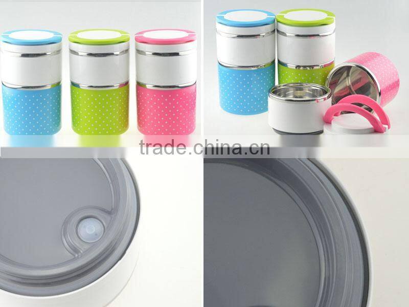 1100ml factory bottom cheap price fashion and popular food grade Bpa free two layer plastic food container