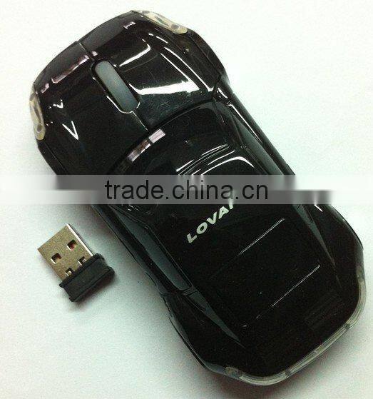 New Design !! Cool And Fashionable LED Light 2.4G Wireless Car Mouse Red