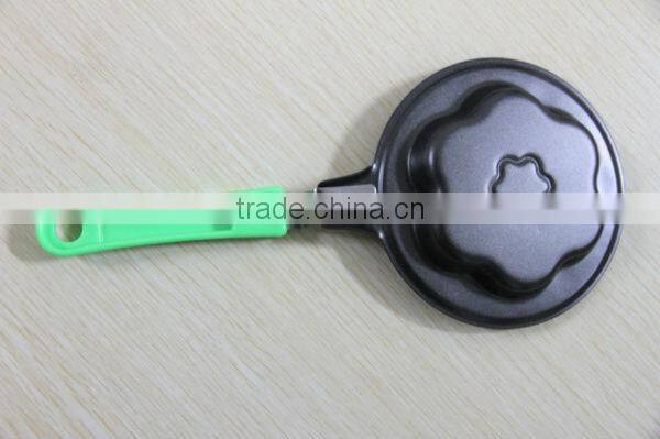 Cartoon shape mini Colorful PP Handled Egg Frying Omelette pan