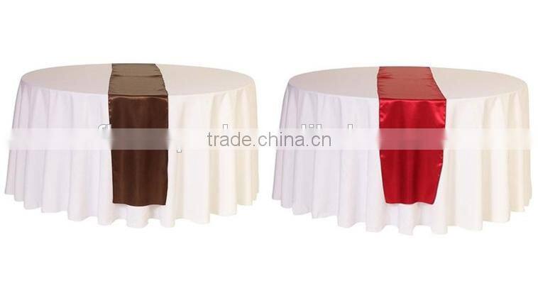 satint table runner/wedding deco rosette table runner/cheap table runners