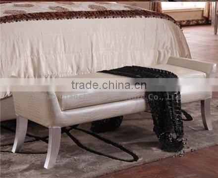 Modern metal frame bed end stool