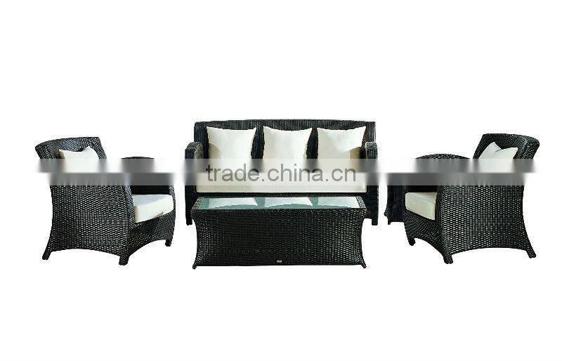 modern rattan leather sofa