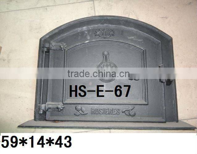 antique vertical cast iron fireplace door/stove parts