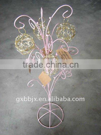 Pink wire hanging rack
