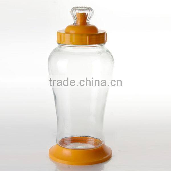 Set of 3 Ginseng Wine Bottle with Plastic Rack, Wine Glass Bottle